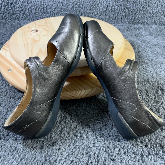 Clarks Unstructured Mary Jane Flats Women Size 9 Wide Leather Bronze Casual Shoe - Picture 5 of 8